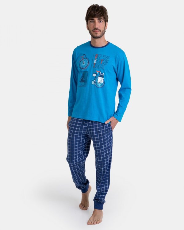 pijama massana hombre azul